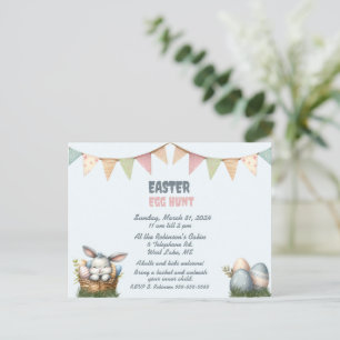 Uitnodiging tot uitnoeping Easter Egg Hunt Briefkaart