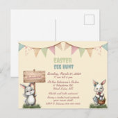 Uitnodiging tot uitnoeping Easter Egg Hunt Briefkaart (Voorkant / Achterkant)