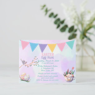 Uitnodiging tot uitnoeping Easter Egg Hunt Briefkaart