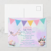 Uitnodiging tot uitnoeping Easter Egg Hunt Briefkaart (Voorkant / Achterkant)