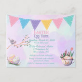 Uitnodiging tot uitnoeping Easter Egg Hunt Briefkaart (Voorkant)