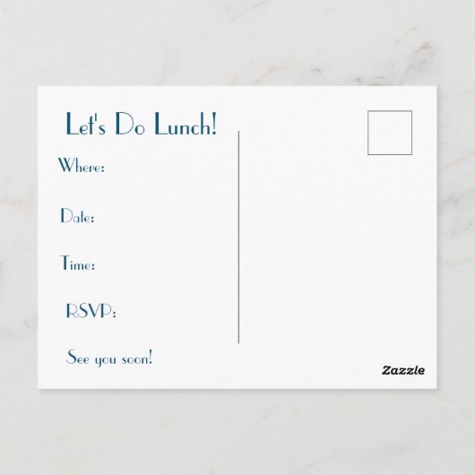 Uitnodiging tot uitreiking van een postkaart (Achterkant)