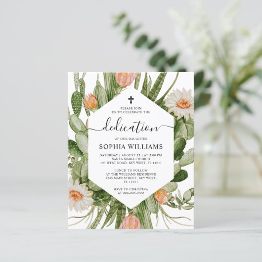 Uitnodiging tot uitreiking van Lijst voor begrotin (Staand voorkant)