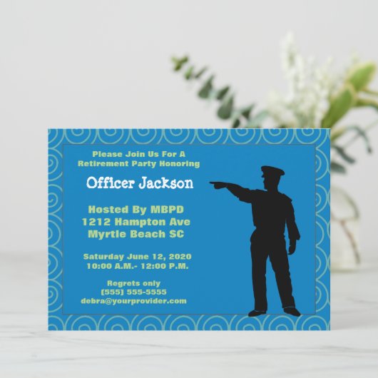 Uitnodiging tot uittreding politieambtenaar (Staand voorkant)