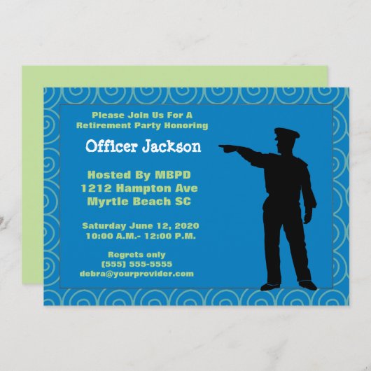 Uitnodiging tot uittreding politieambtenaar (Voorkant / Achterkant)