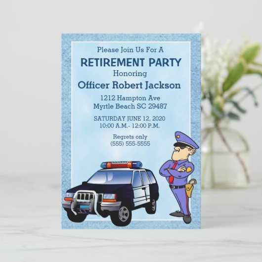 Uitnodiging tot uittreding politieambtenaar (Staand voorkant)