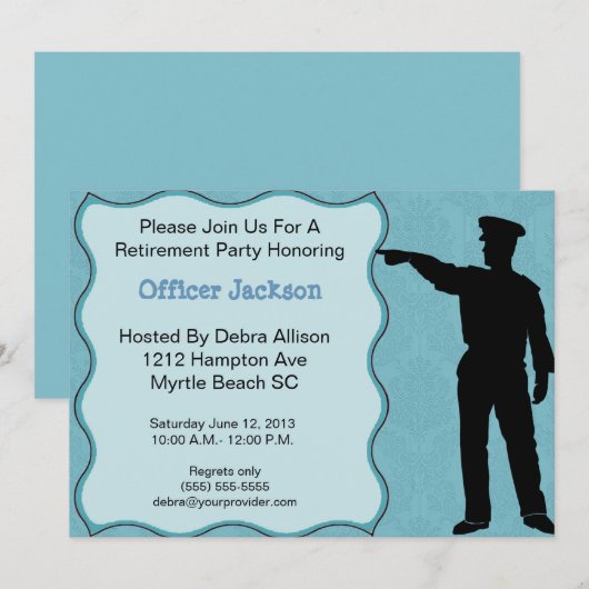 Uitnodiging tot uittreding politieambtenaar (Voorkant / Achterkant)