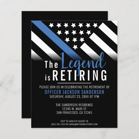 Uitnodiging tot uittreding uit de politie van de b (Voorkant / Achterkant)