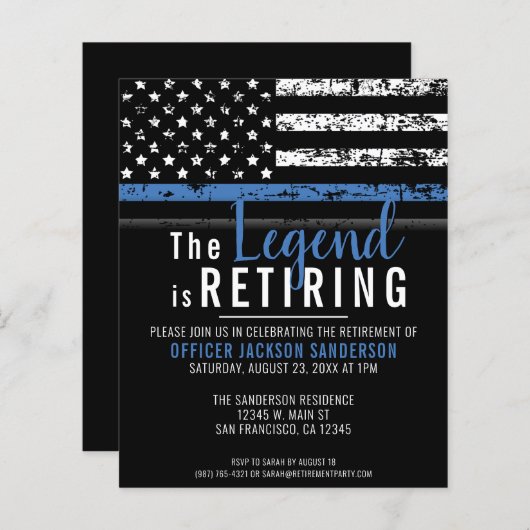 Uitnodiging tot uittreding uit de politie van de b (Voorkant / Achterkant)