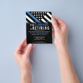 Uitnodiging tot uittreding uit de politie van de b flyer (Hand)