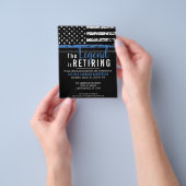 Uitnodiging tot uittreding uit de politie van de b flyer (Hand)