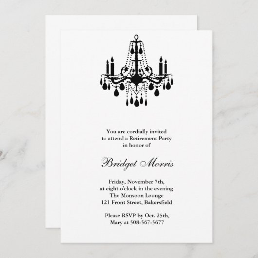 Uitnodiging tot uittreding uit de witte Grote balz (Voorkant / Achterkant)