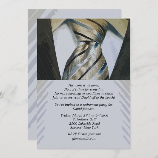 Uitnodiging tot uittreding uit het Stropdas (Voorkant / Achterkant)