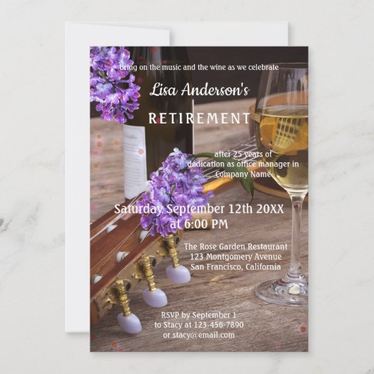 Uitnodiging tot uittreding uit muziekwijn en Lila  (Voorkant)