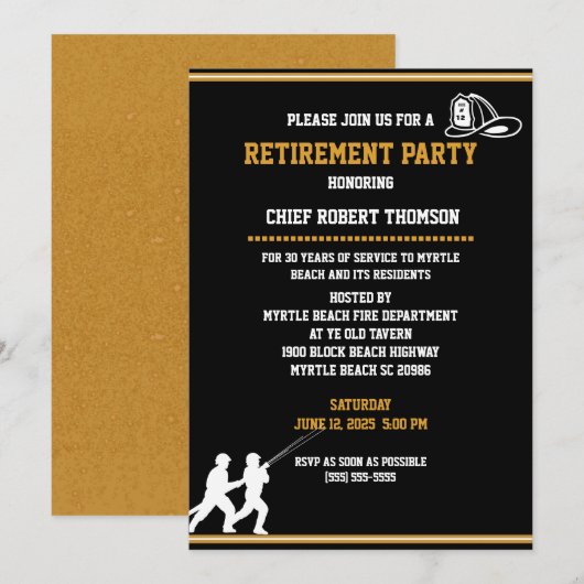 Uitnodiging tot uittreding uit vuurwerk/brandweerm (Voorkant / Achterkant)