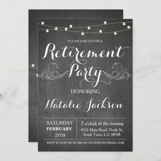 Uitnodiging tot uittreding Uitnodiging in ruste Ui (Voorkant / Achterkant)