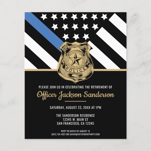 Uitnodiging tot uittreding van politie van de blau (Voorkant)