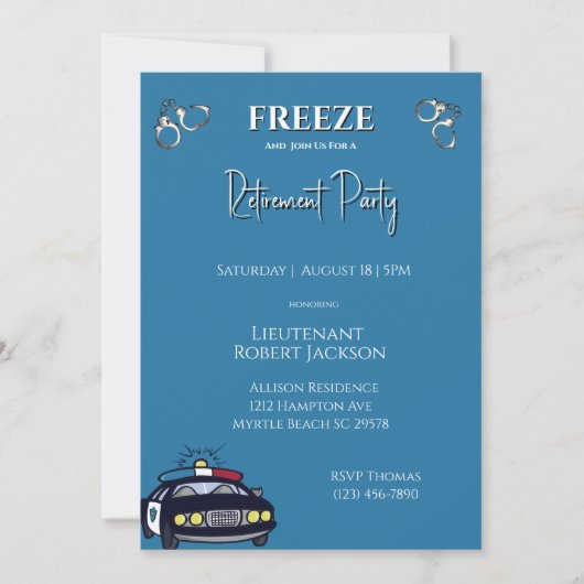 Uitnodiging tot uittreding van politieagenten (Voorkant)