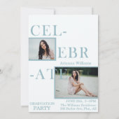 Uitnodiging tot uitvinding Blauwe Grijs Afstuderen (Achterkant)