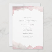 Uitnodiging tot uitwijking van bleekroze bruiloft (Voorkant)