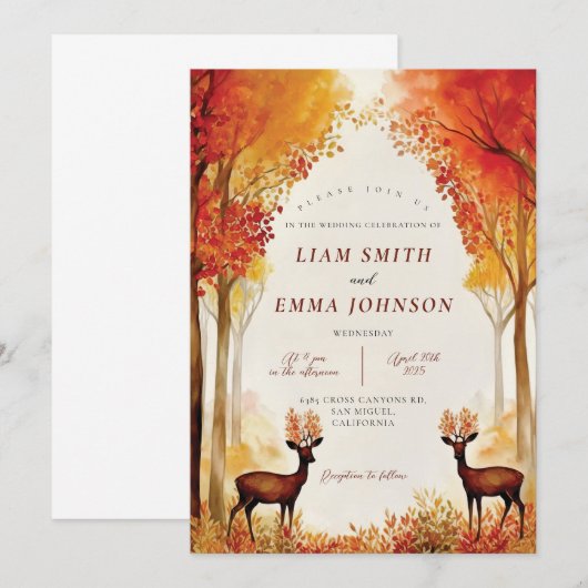 Uitnodiging tot uitwijking van de ridtische Herfst (Voorkant / Achterkant)