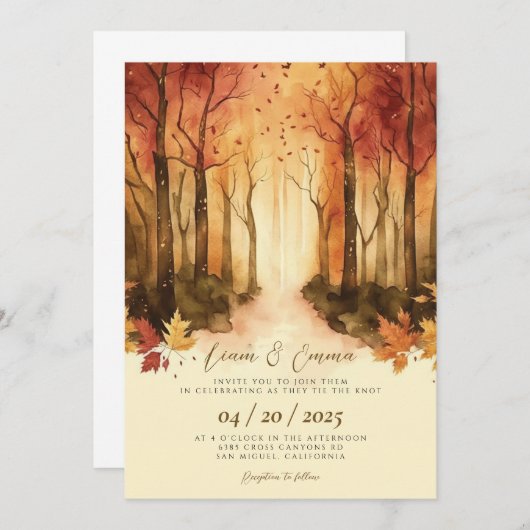 Uitnodiging tot uitwijking van de ridtische Herfst (Voorkant / Achterkant)