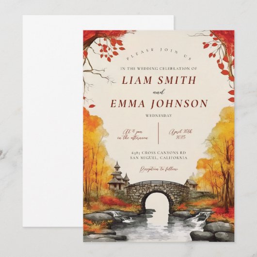 Uitnodiging tot uitwijking van de ridtische Herfst (Voorkant / Achterkant)