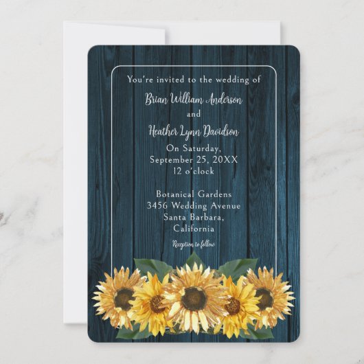 Uitnodiging tot uitwijking van de Rustic Blue Sunf (Voorkant)