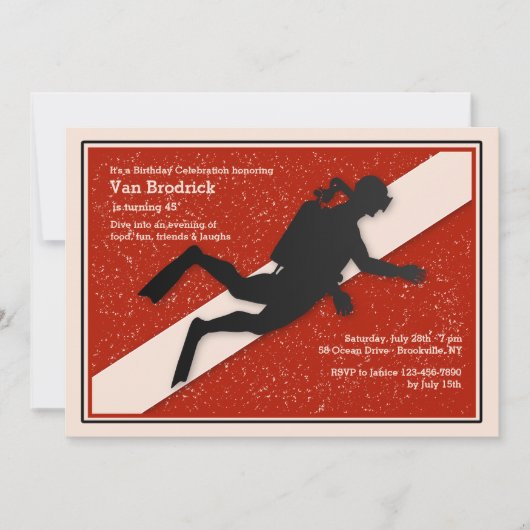 Uitnodiging tot uitwijking van de vlag van Scuba D (Voorkant)