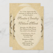 Uitnodiging tot uitwijking van elegante lederen (Voorkant / Achterkant)