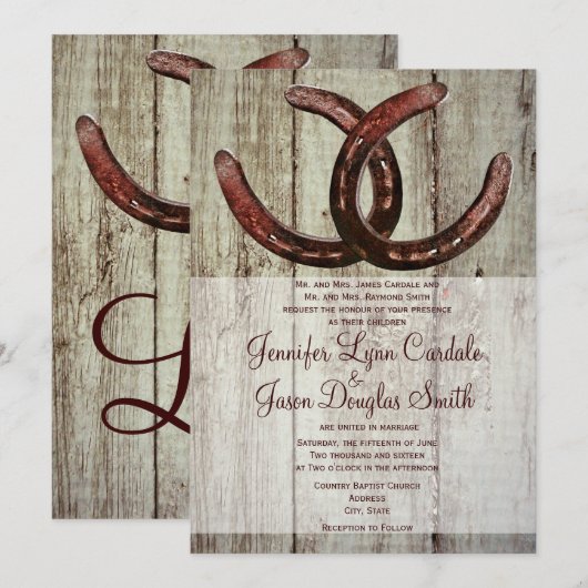 Uitnodiging tot uitwijking van huwelijk tussen rij (Voorkant / Achterkant)