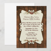 Uitnodiging tot uitwijking van Rustic Fall Wedding (Voorkant / Achterkant)