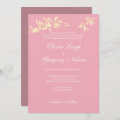 Uitnodiging tot uitwijking van Timless Flower Wedd (Voorkant / Achterkant)