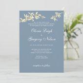 Uitnodiging tot uitwijking van Timless Flower Wedd (Staand voorkant)