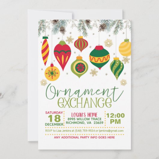 Uitnodiging tot uitwisseling voor naamgeving (Voorkant)