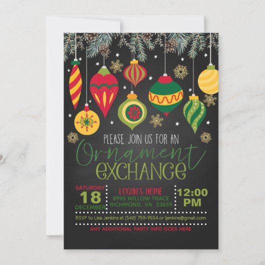 Uitnodiging tot uitwisseling voor sierdoeleinden - (Voorkant)