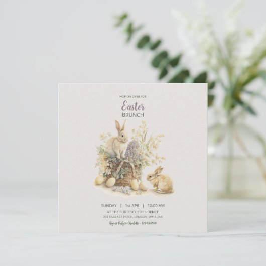 Uitnodiging tot uitzenden van Pasen (Staand voorkant)