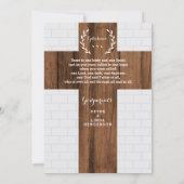 Uitnodiging tot uitzending, kruis, baptisme, Chris (Achterkant)