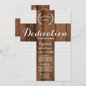 Uitnodiging tot uitzending, kruis, baptisme, Chris (Voorkant / Achterkant)