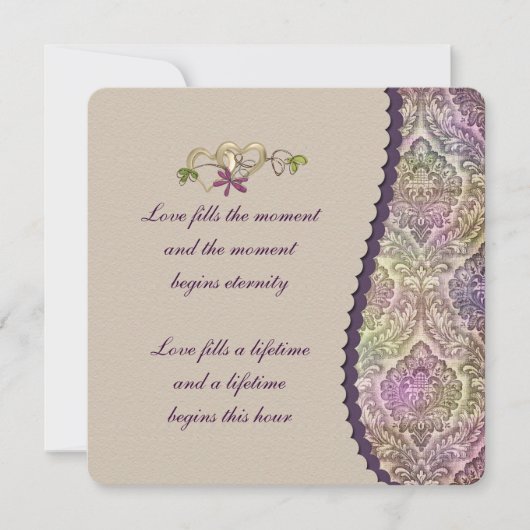 Uitnodiging tot uitzending over huwelijk tussen Da (Voorkant)