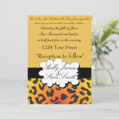 Uitnodiging tot uitzending van bruiloft in legant  (Staand voorkant)