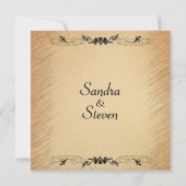 Uitnodiging tot uitzending van bruiloft in Rustic (Achterkant)