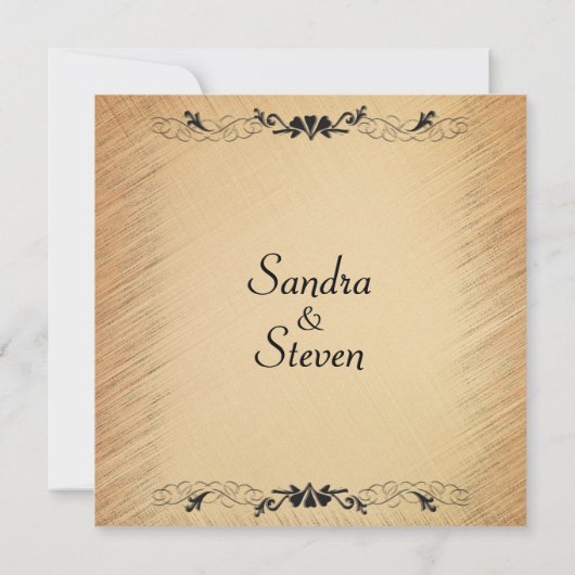 Uitnodiging tot uitzending van bruiloft in Rustic (Achterkant)