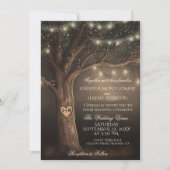 Uitnodiging tot uitzending van bruiloft in Rustic  (Voorkant)