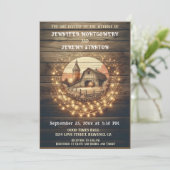 Uitnodiging tot uitzending van bruiloft in Rustic  (Staand voorkant)