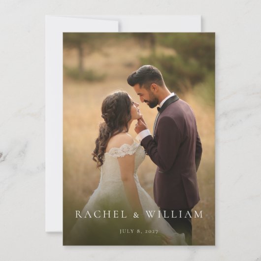 Uitnodiging tot uitzending van bruiloft in Rustic  (Voorkant)