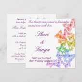 Uitnodiging tot uitzending van de Rainbow Wedding- (Voorkant / Achterkant)