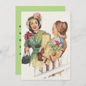 Uitnodiging tot uitzending van de sociale vergader (Voorkant / Achterkant)