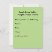 Uitnodiging tot uitzending van de sociale vergader (Achterkant)