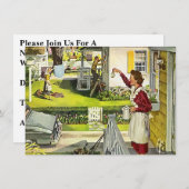 Uitnodiging tot uitzending van de sociale vergader (Voorkant / Achterkant)